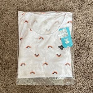 Men’s rabbit Remix tank top sz L White Rainbow